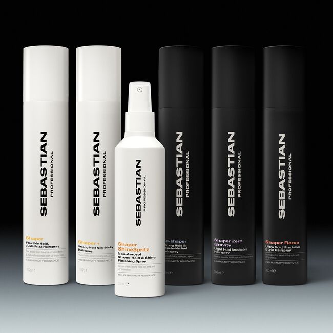 Sebastian Professional hair care products on a gradient background