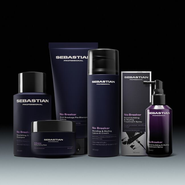 Sebastian hair care products on a gradient background