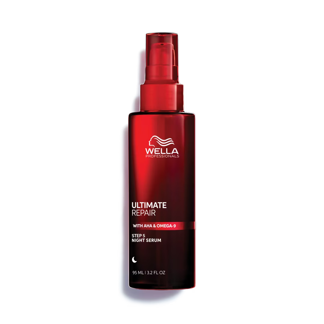 Wella Ultimate Repair serum bottle on a white background