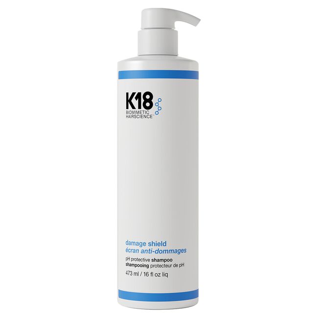 K18 shampoo bottle on a white background