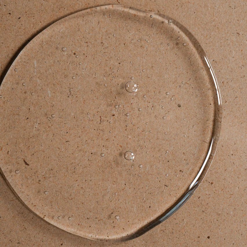 Clear glass lid on a brown surface