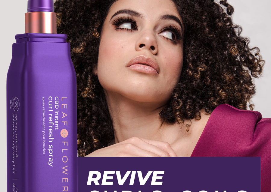 Unleash Perfect Curls with Leaf and Flower CBD Instant Curl Refresh Spray