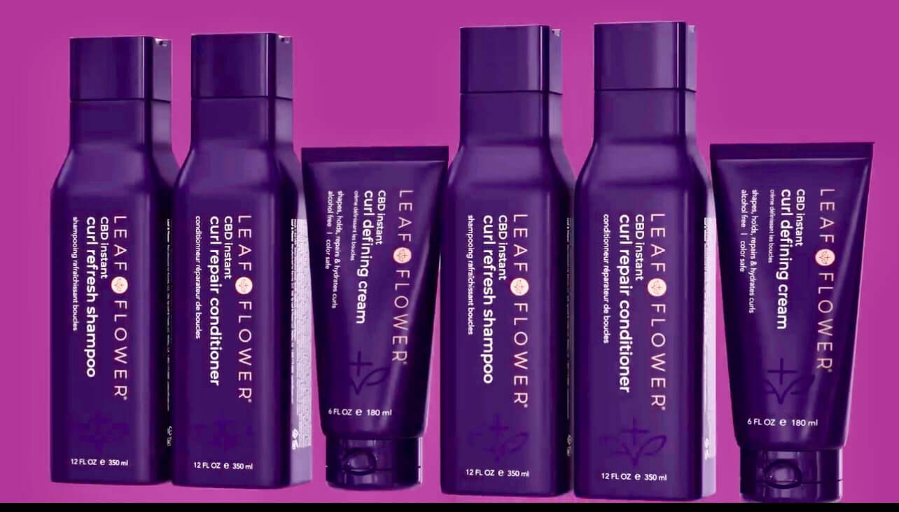 Discover the healthiest Curls of your life! Leaf and Flower CBD charged hair care for curls. Simply Colour