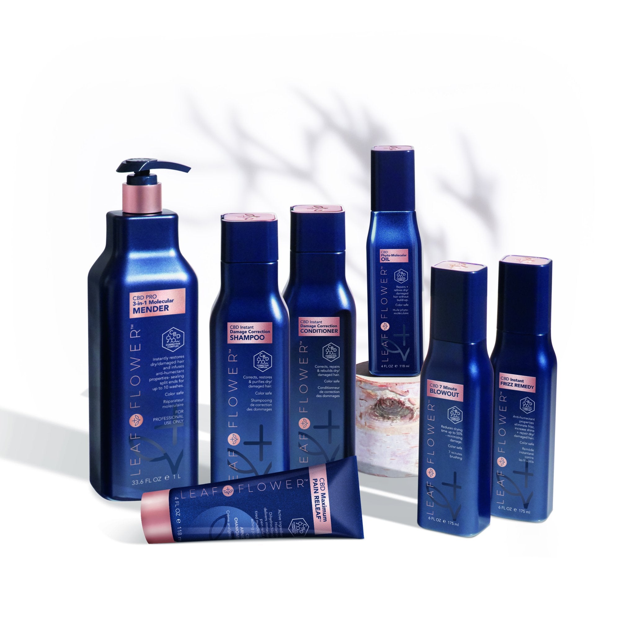 Leaf and Flower Damage Correction collection will reduce frizz, repair hair, and give you faster blowouts. Try it now.