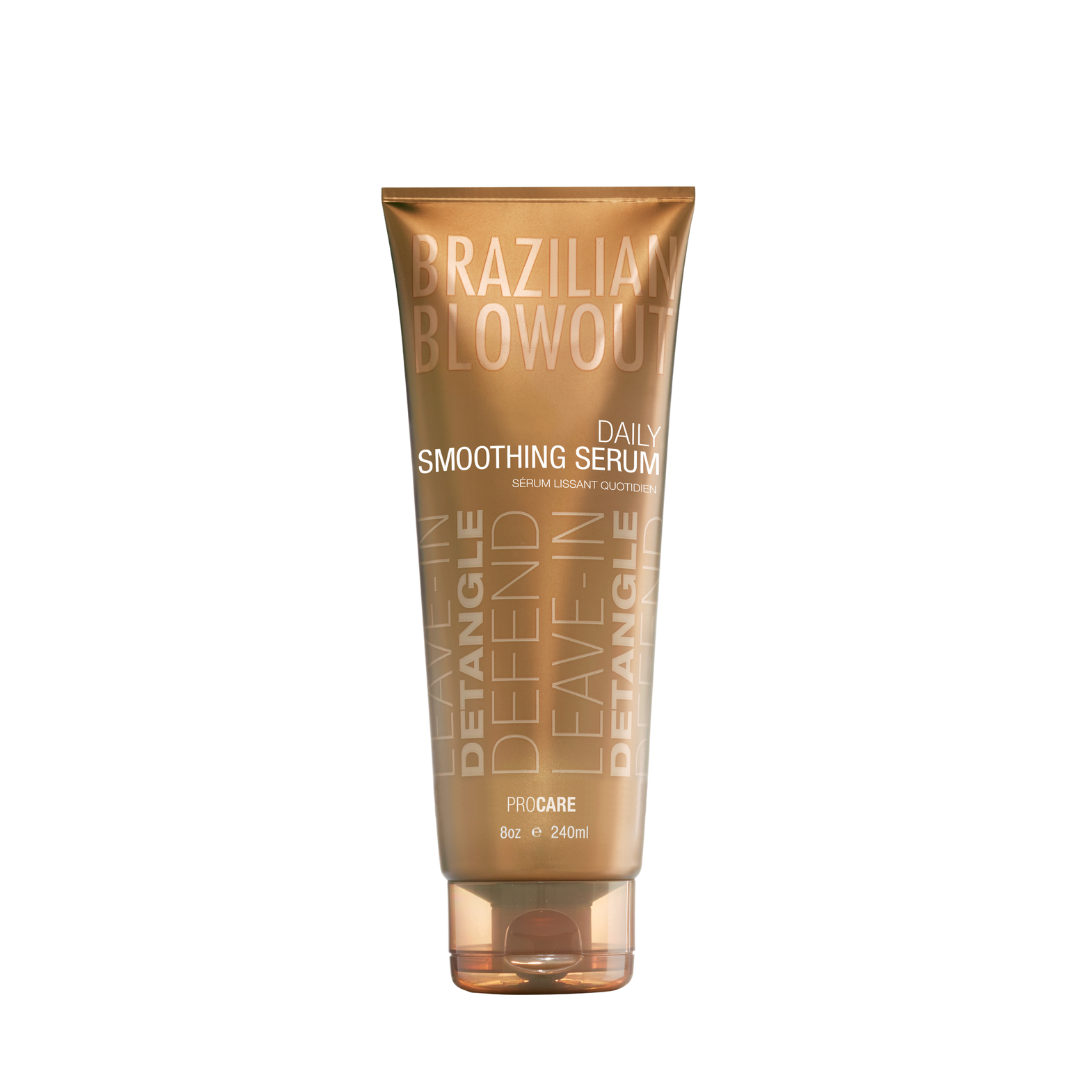 Frizz-free Brazilian Blowout Daily Smoothing Serum for haircare, perfect for brownout shaming.