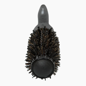 Black ceramic round brush on transparent background
