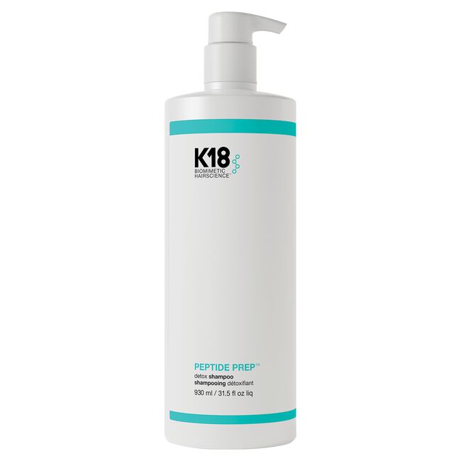 K18 Peptide Prep shampoo bottle on a white background