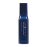 A blue bottle with a white label, the LEAF and FLOWER Instant Frizz Remedy from the Leaf and Flower haircare line aims to add shine and reduce frizz.