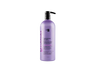 A bottle of Oligo Blacklight Violet Shampoo by Oligo, targeting yellow tones for blonde hair.