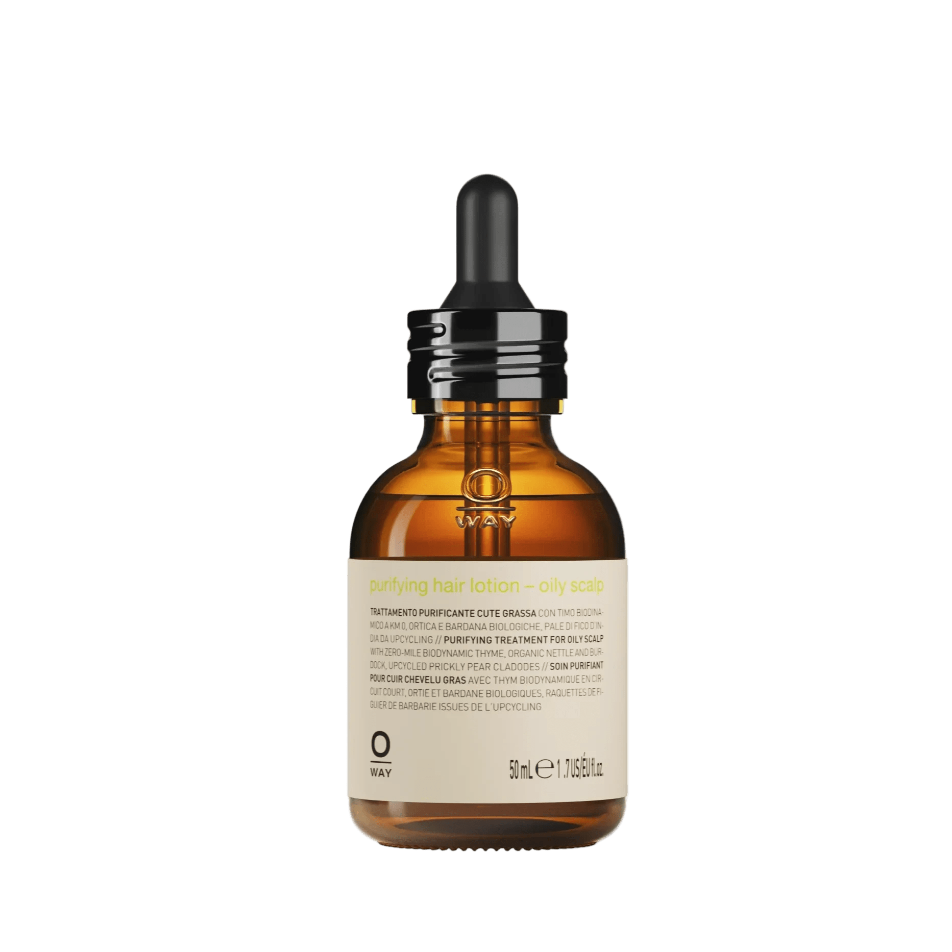 Brown glass bottle with dropper on a white background