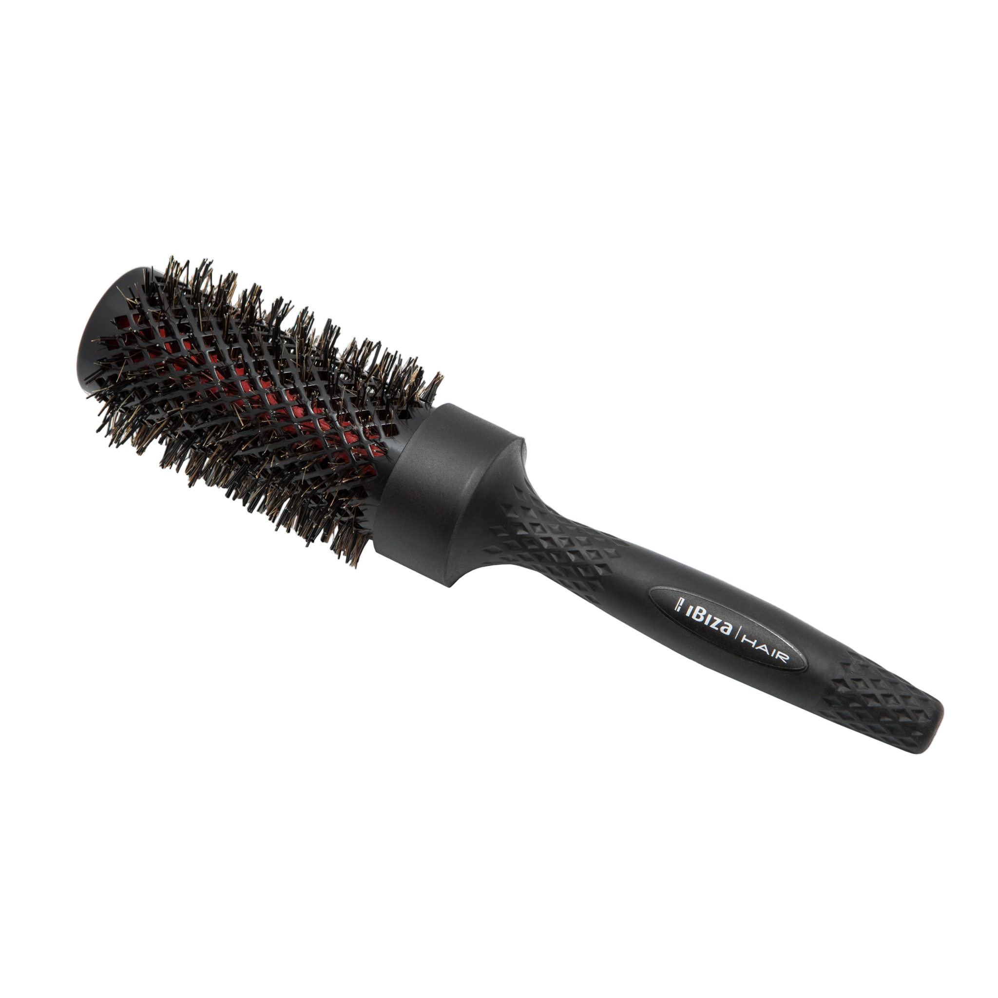 black ceramic round brush on transparent background