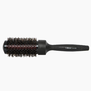 black ceramic round brush on transparent background