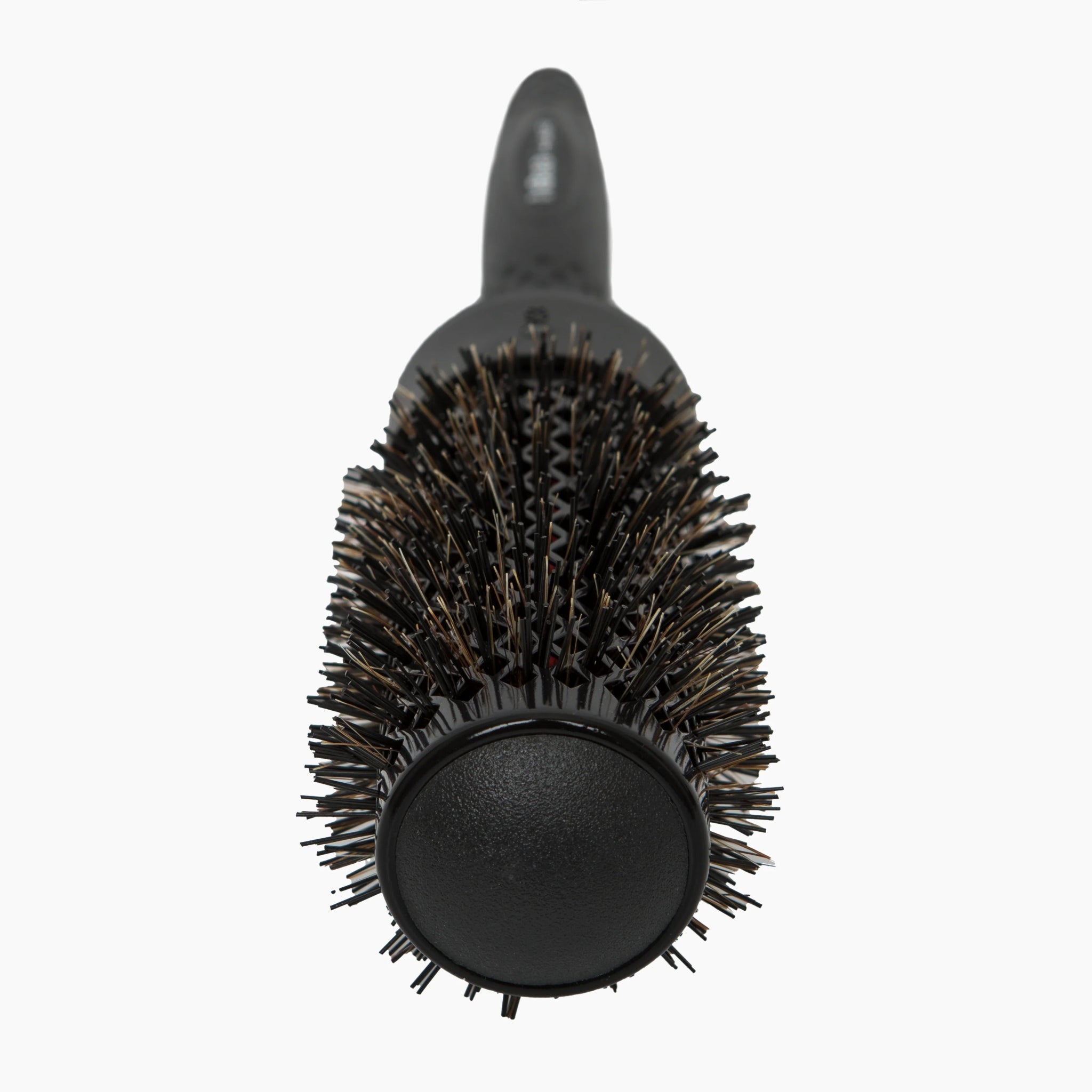 black ceramic round brush on transparent background