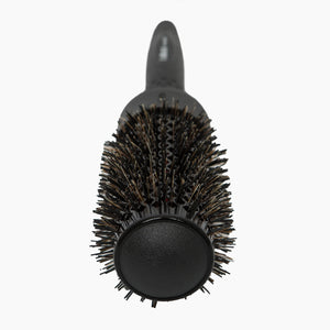 black ceramic round brush on transparent background