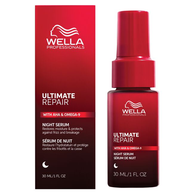 Wella Professionals Ultimate Repair night serum with packaging on a white background
