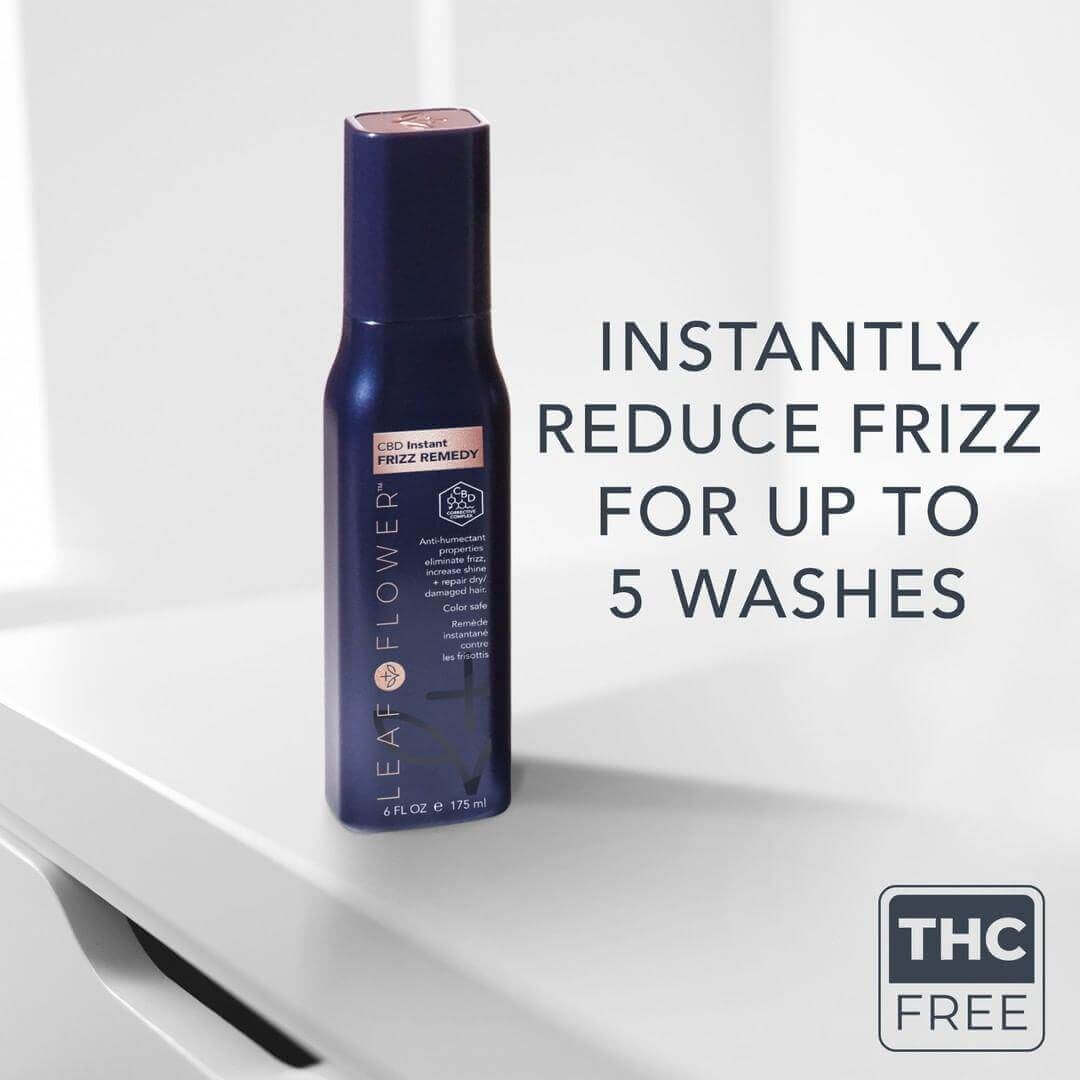 Instantly reduce frizz and add shine for up to 5 washes with Leaf and Flower Instant Frizz Remedy, our haircare line.
