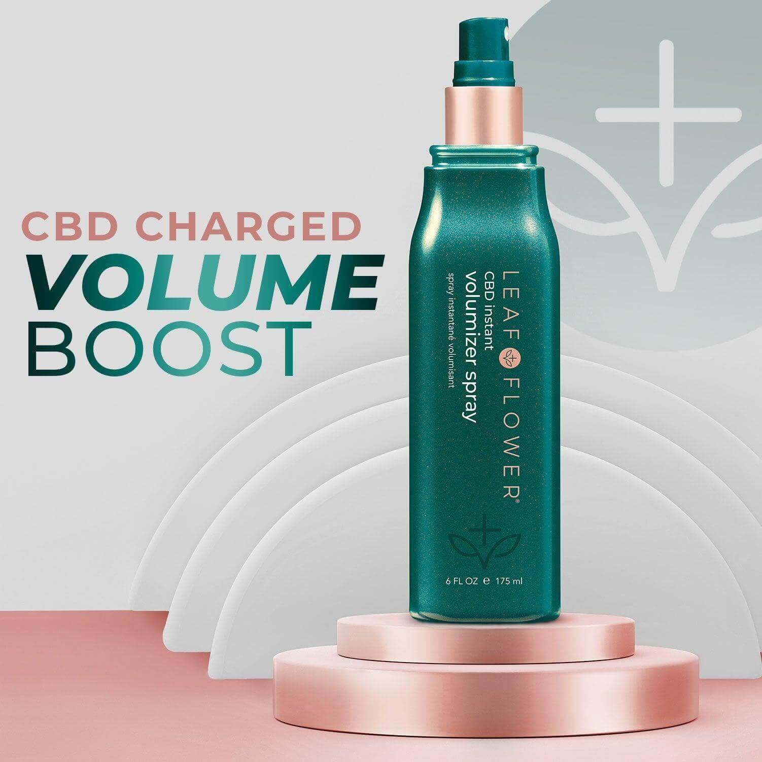 Leaf and Flower CBD charged volumize.