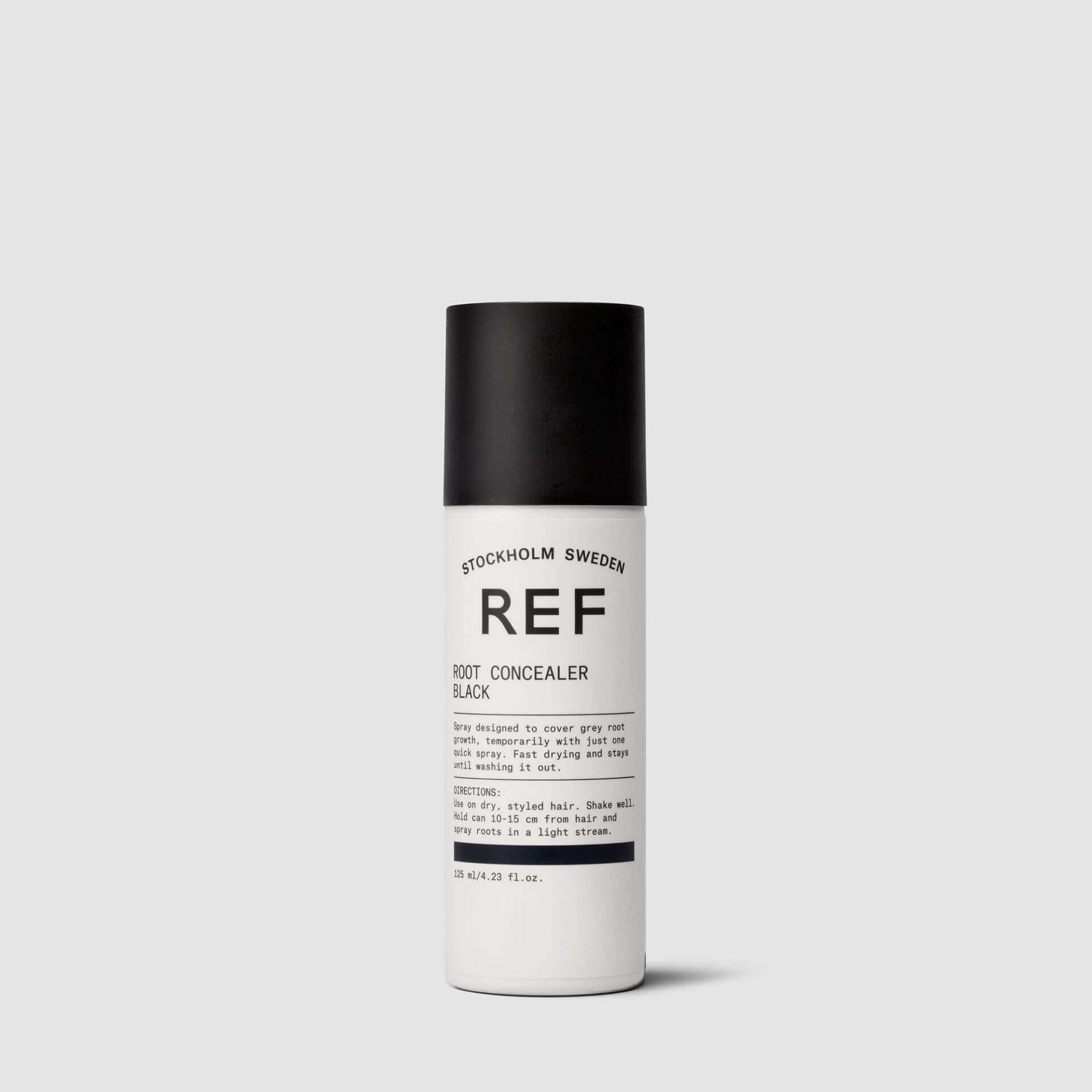 A bottle of REF STOCKHOLM SWEDEN Root Concealer for grey roots and color treatments.