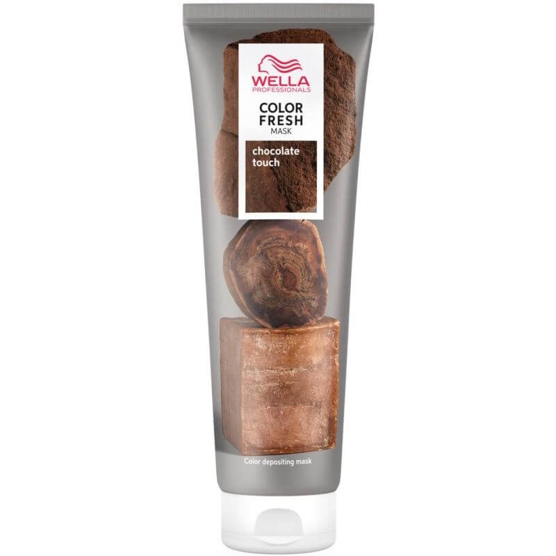 Simply Colour Hair Salon Studio & Online Store's Wella Professional Color Fresh Masks - Multiple Colors with temporary color refresh and a hair mask, featuring chocolate bars on a white.